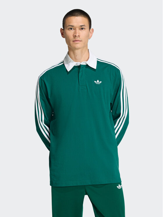 adidas adidas Polo 159300 Zielony ciemny Loose Fit