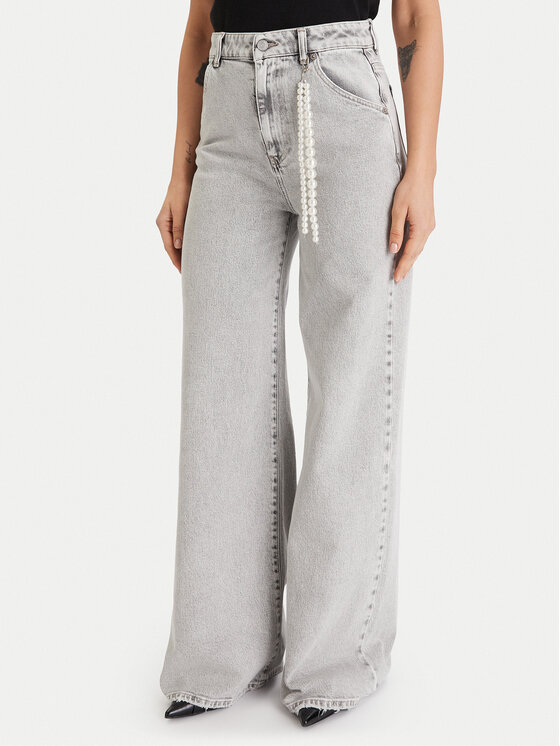 ViCOLO ViCOLO Jeansy DF5127 Šedá Wide Fit
