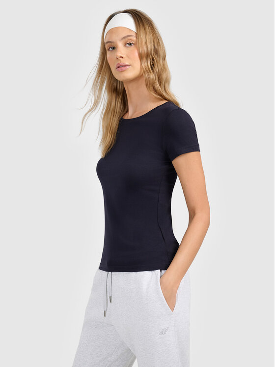 4F 4F T-Shirt 4FMM00TTSHF731-30S Granatowy