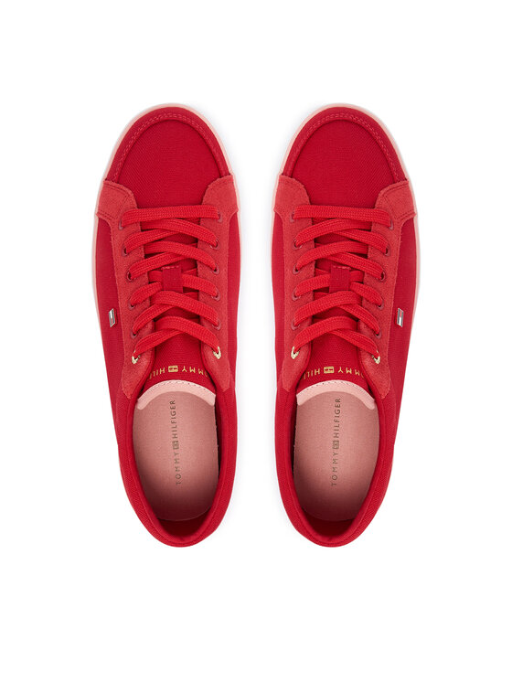 Tommy Hilfiger Tommy Hilfiger Tenisenes Th Low Vulc FW0FW09390 Sarkans