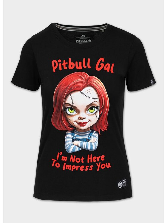 PITBULL PITBULL T-Shirt Koszulka damska SWEETIE-CHU 2 S Czarny Regular Fit