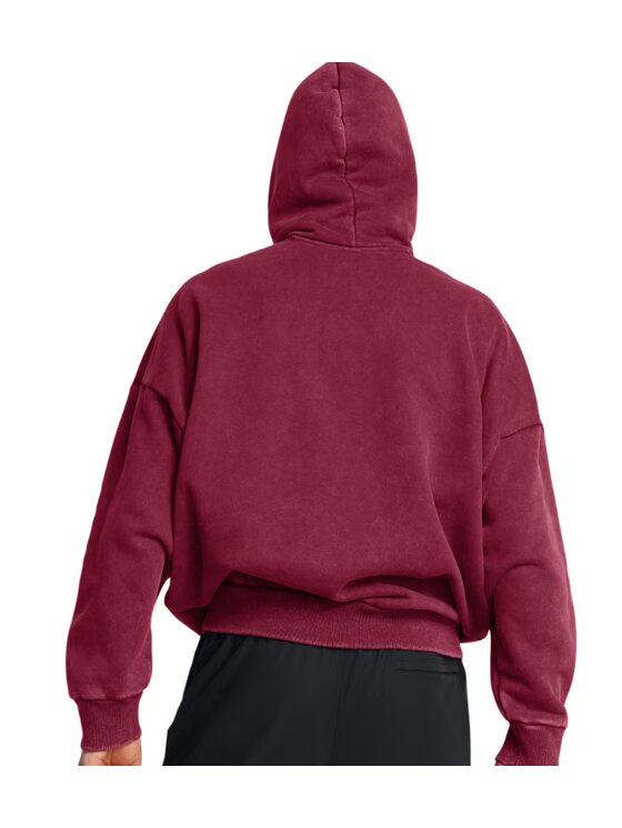 Under Armour Under Armour Bluza Icon HWT Flc Wash OS Hood Czerwony Regular Fit