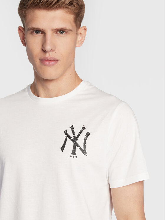 New Era New Era T-shirt New York Yankees Logo Infill 60284710 Bijela Regular Fit