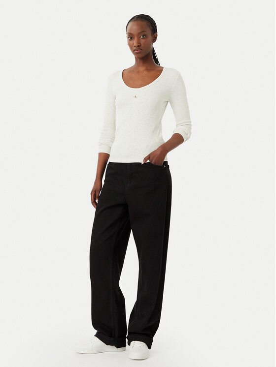 Calvin Klein Jeans Calvin Klein Jeans Μπλουζάκι LV047D218G Ανοιχτό γκρι Slim Fit
