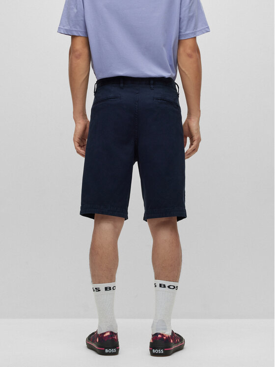 Pantaloncini di tessuto 50491698 Blu Tapered Fit