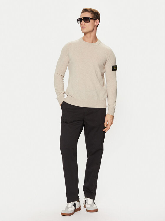 Stone Island Stone Island Sveter 8115545B4 Béžová Regular Fit
