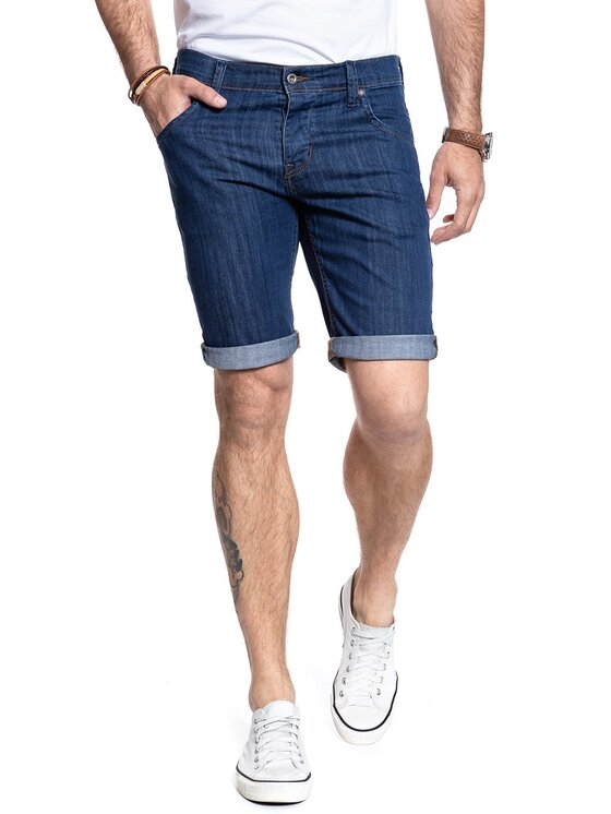 Mustang Mustang Pantaloncini di jeans 5 POCKET SHORT Blu Regular Fit