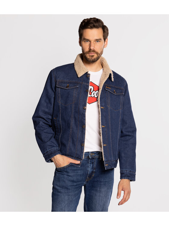 Lee Cooper Lee Cooper Kurtka zimowa BERG Granatowy Regular Fit