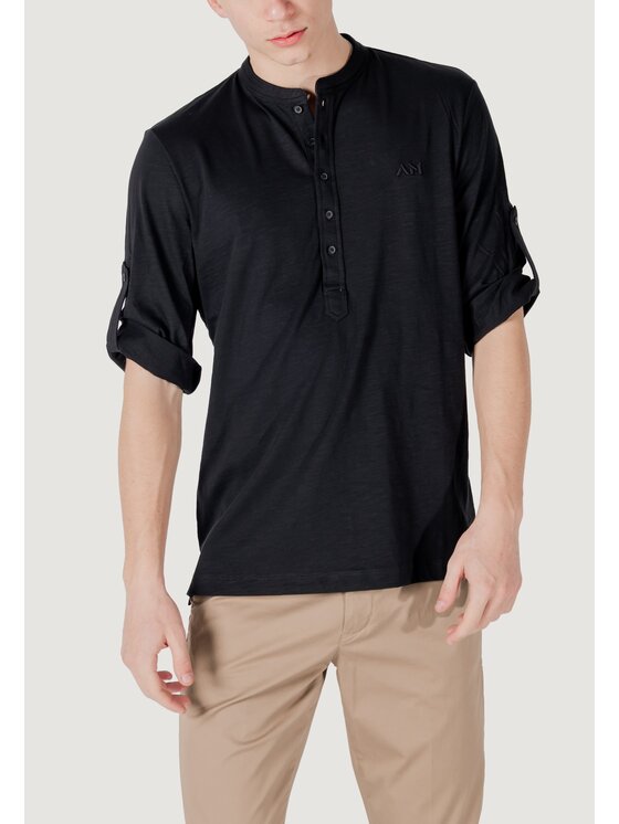 Antony Morato Antony Morato T-Shirt REGULAR FIT WITH EMBROIDERED LOGO Μαύρο Regular Fit