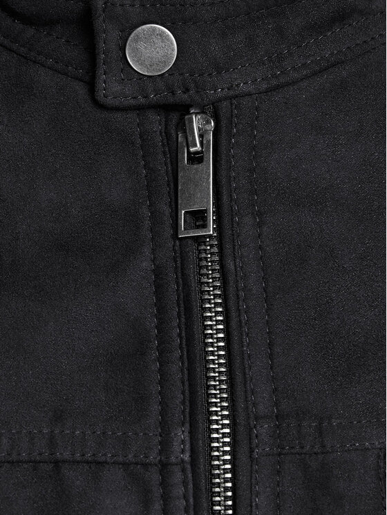 Jack & Jones Jack & Jones Bunda z imitace kůže Rocky 12147218 Černá Regular Fit