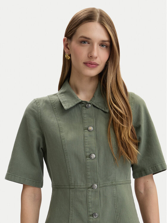 Vero Moda Vero Moda Дънкова рокля Daisy 10346217 Зелен Standard Fit