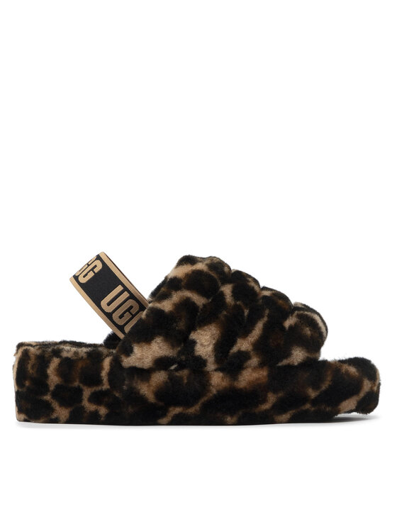 Ugg Hausschuhe W Fluff Yeah Slide Panther Print 1120903 Braun | Modivo.de