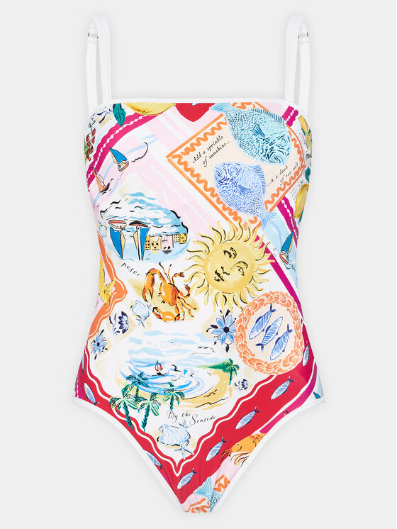 Seafolly Seafolly Strój kąpielowy Wish You Were Here 11126DD100 Kolorowy