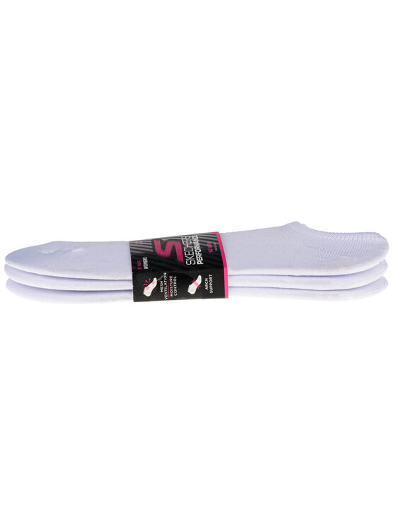 Skechers Skechers Calzini corti Skechers 3pk Womens Super Stretch Socks Bianco