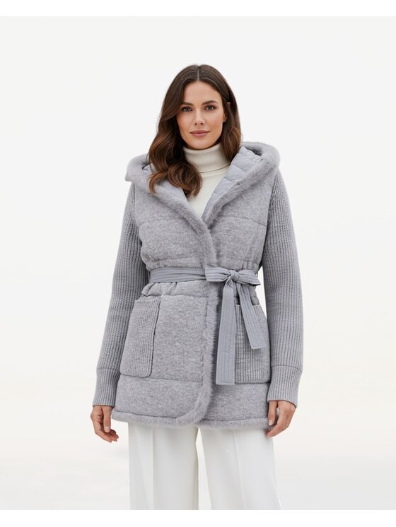 Castellani Castellani Kurtka zimowa Kurtka Aspen Szary Regular Fit