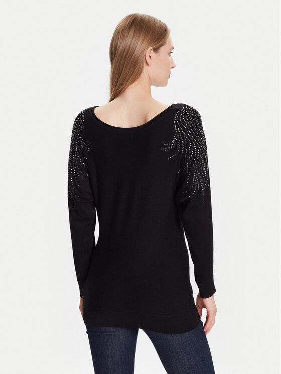 Guess Guess Džemperis W5BR38 Z2NQ2 Melns Relaxed Fit