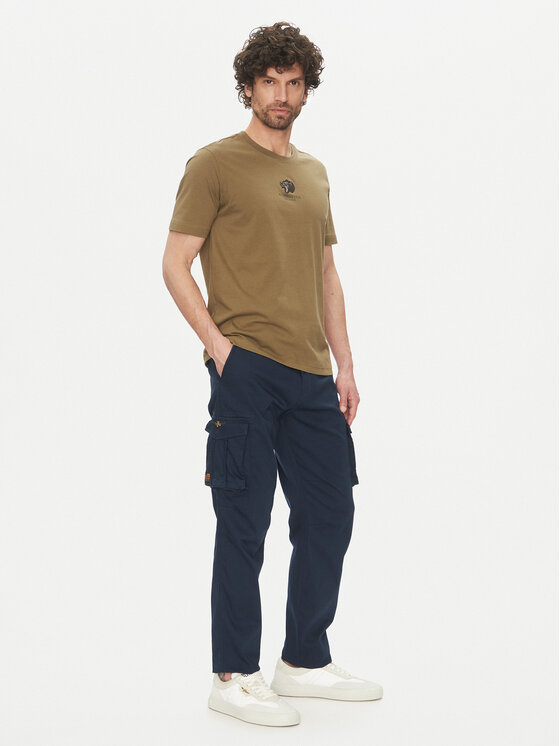 Aeronautica Militare Aeronautica Militare Medžiaginės kelnės 251PA1658CT3511 Tamsiai mėlyna Regular Fit