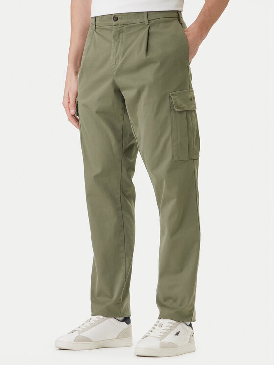 Aeronautica Militare Aeronautica Militare Bavlnené nohavice 261PA1718UCT04331 Zelená Regular Fit