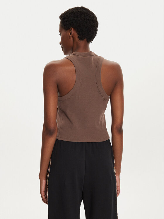 adidas adidas Топ Lounge IY6733 Коричневий Slim Fit