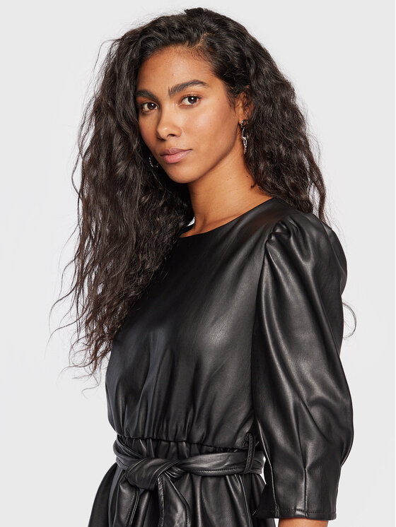 Vestito in similpelle FR22WD1022E40001 Nero