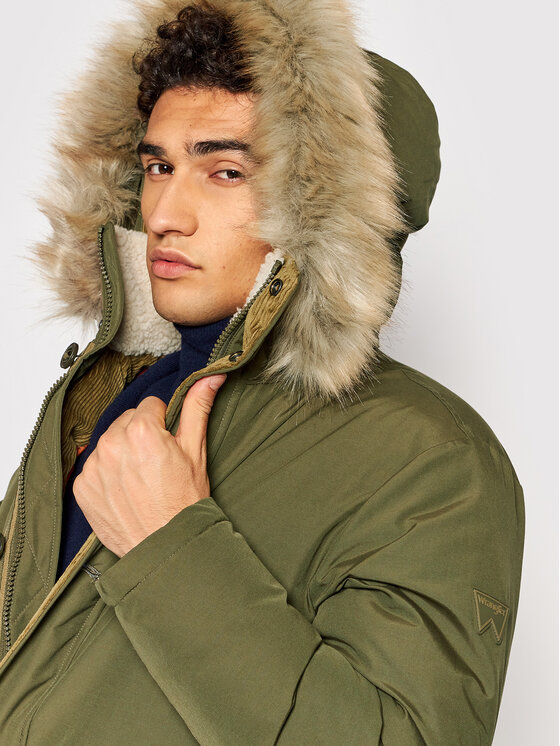 Wrangler Wrangler Parka Parka W4D0WXXIX 112141353 Zielony Regular Fit