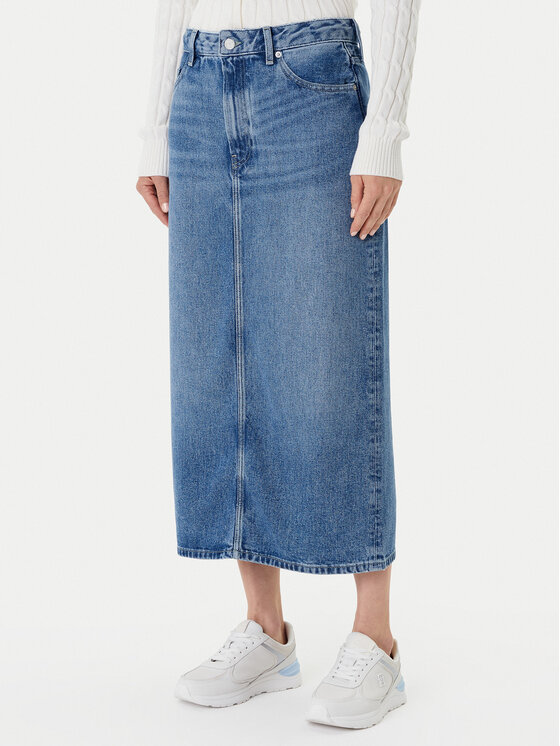 Tommy Hilfiger Tommy Hilfiger Farmer szoknya WW0WW46503 Kék Regular Fit