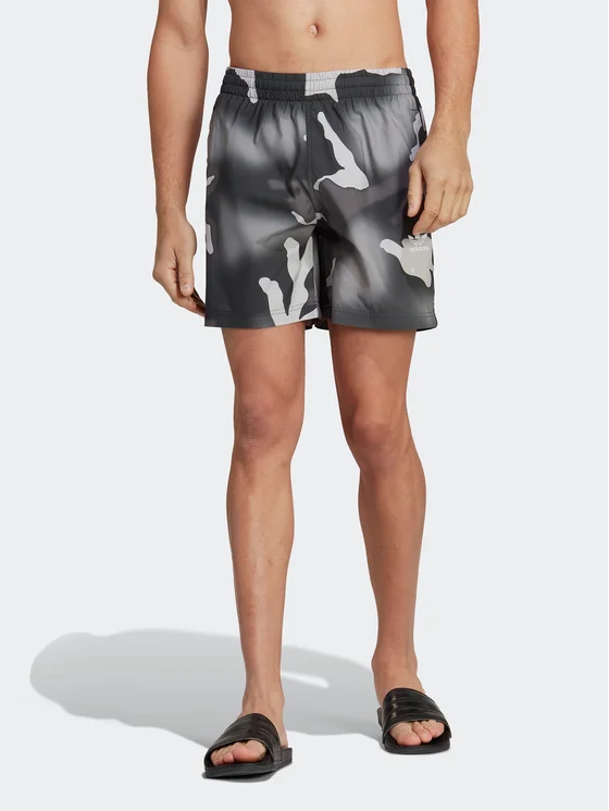 adidas Badeshorts Originals Camo Swim Shorts HT4415 Schwarz Regular Fit