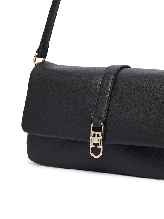 Tommy Hilfiger Tommy Hilfiger Handtasche Th Libre Conv Flap Crossover AW0AW19195 Schwarz