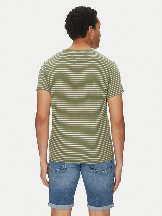 Tommy Jeans Tommy Jeans T-krekls DM0DM20377 Zaļš Slim Fit