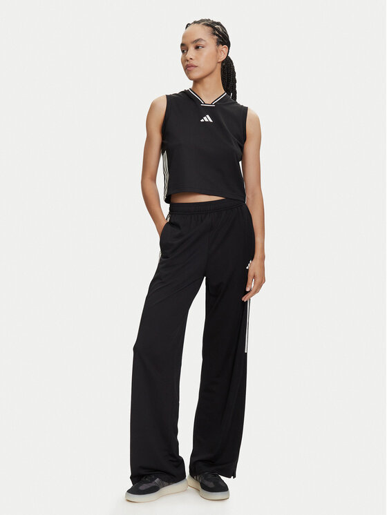 adidas adidas Μπλουζάκι Tiro Cut 3-Stripes Mesh JG4115 Μαύρο Regular Fit