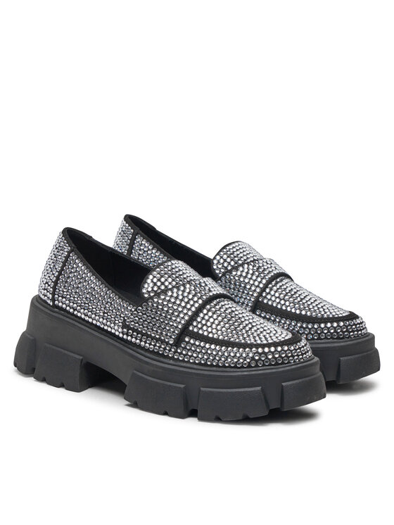 Steve Madden Steve Madden Loafersy Trifecta_R SM11003506 Srebrny