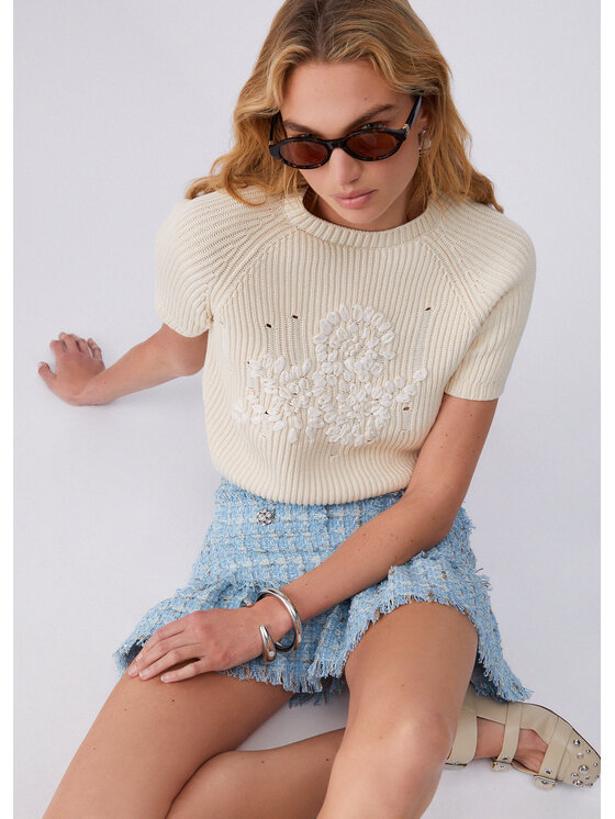 Liu Jo Liu Jo Maglione CA6056MS042C3974 Bianco Regular Fit