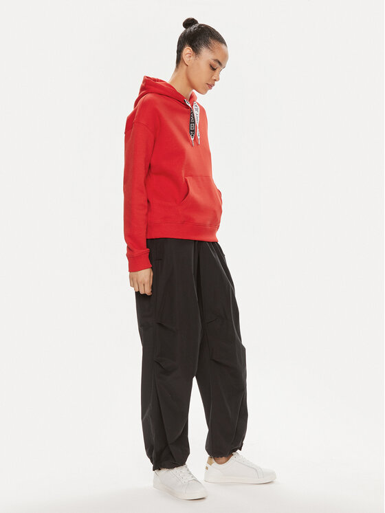 Tommy Jeans Tommy Jeans Μπλούζα Logo Drawcord DW0DW17794 Κόκκινο Boxy Fit