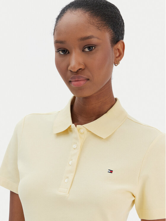 Tommy Hilfiger Tommy Hilfiger Polo 1985 WW0WW43225 Dzeltens Slim Fit