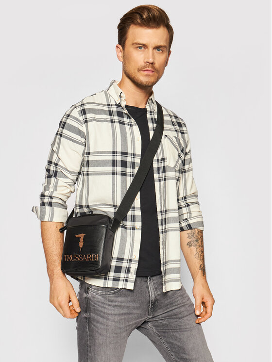 Trussardi Trussardi Torbica za okrog pasu Shoulder Bag Nylon 71B00241 Črna