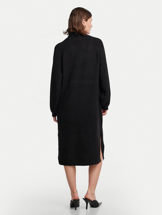 YAS YAS Pletena obleka Balis 26030704 Črna Loose Fit