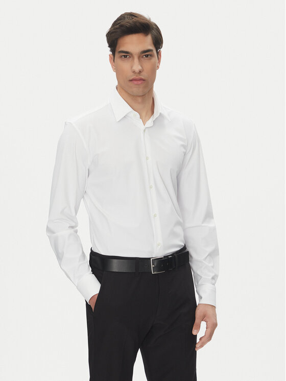 BOSS BOSS Košile P-Hank 50539391 Bílá Slim Fit