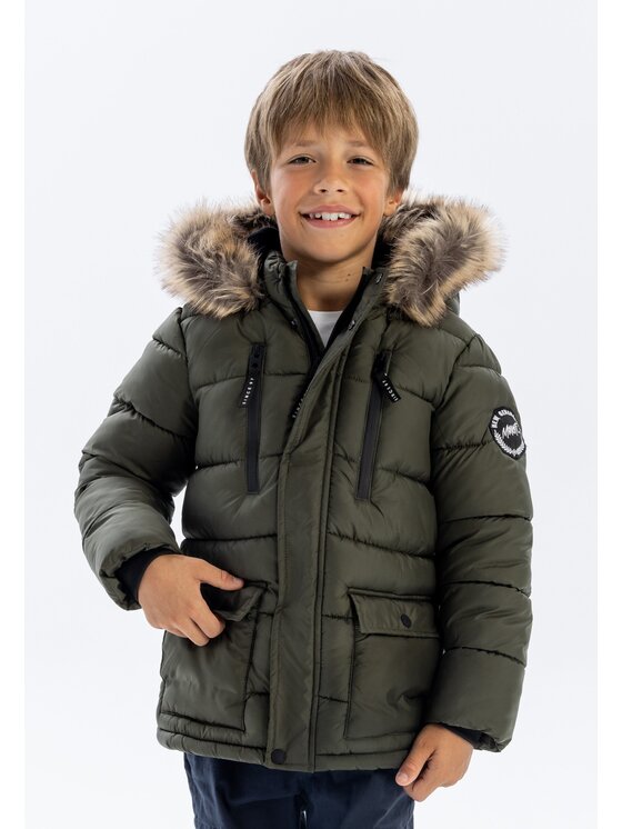 MINOTI MINOTI Kurtka zimowa 19coat53 Khaki Regular Fit