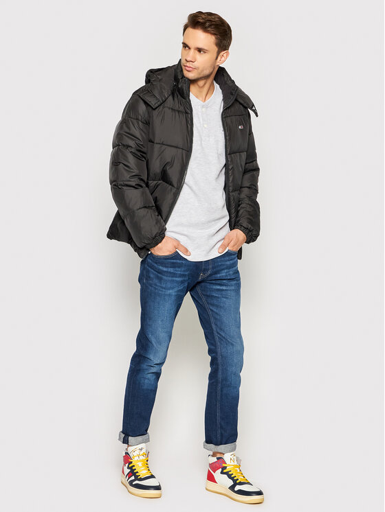 Tommy Jeans Longsleeve Henley DM0DM11438 Grau Regular Fit | Modivo.de