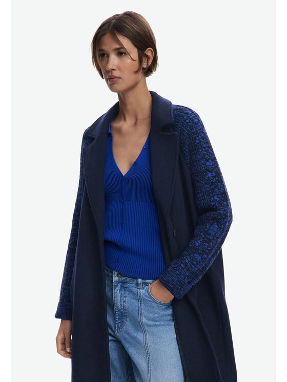 Desigual Desigual Płaszcz CAPPOTTO_SILENT Niebieski Regular Fit