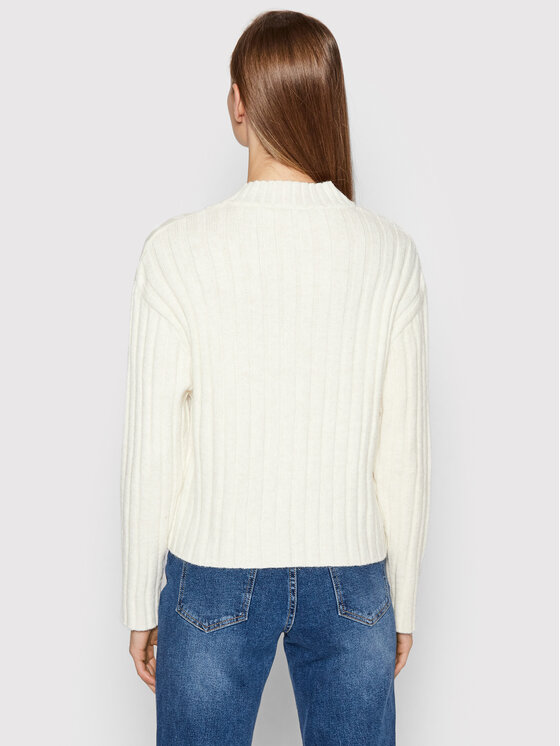 NA-KD NA-KD Pullover 1018-007521-0001-003 Weiß Regular Fit