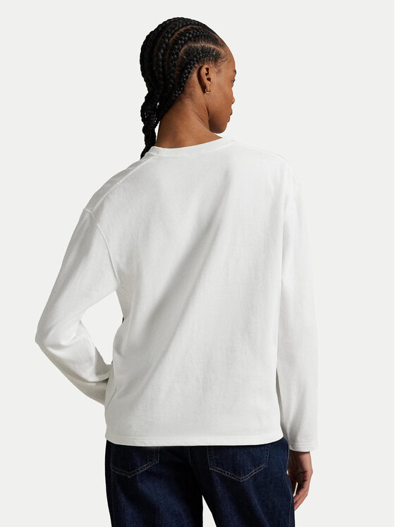 Polo Ralph Lauren Polo Ralph Lauren Μπλουζάκι 211967105001 Λευκό Straight Fit