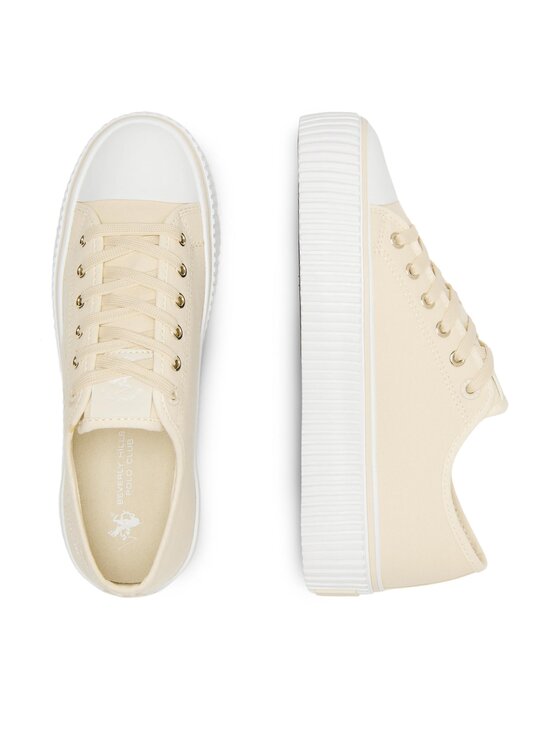 Beverly Hills Polo Club Beverly Hills Polo Club Sneakers aus Stoff W-BHPC027M Écru