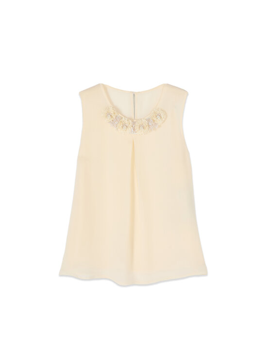 Oltre Oltre Blusa 2504R003074N021 Bianco Regular Fit