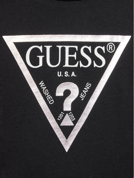 Guess Guess Bluză K84I18 K8HM0 Negru Regular Fit