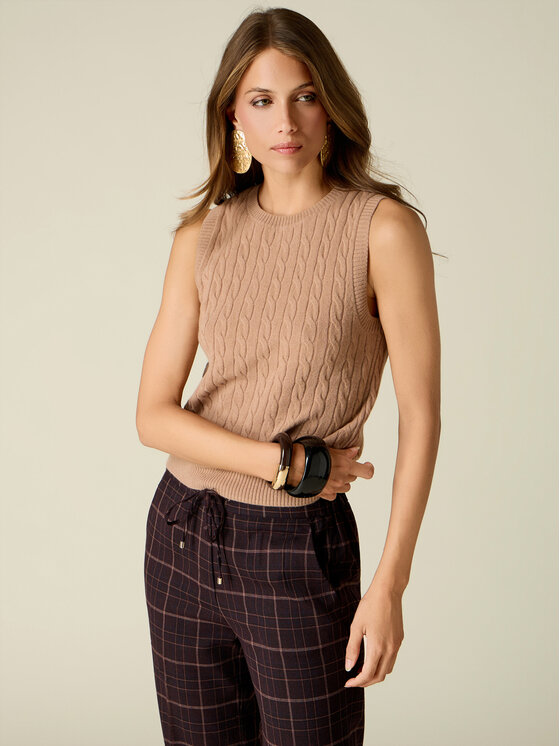 Oltre Oltre Sweter M335J005589N012 Kremowy Regular Fit