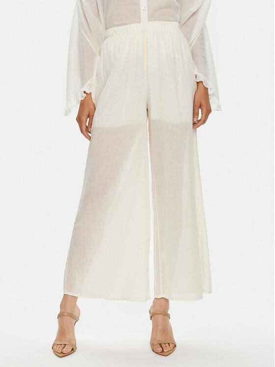 ViCOLO ViCOLO Kalhoty z materiálu TB2080 Écru Regular Fit