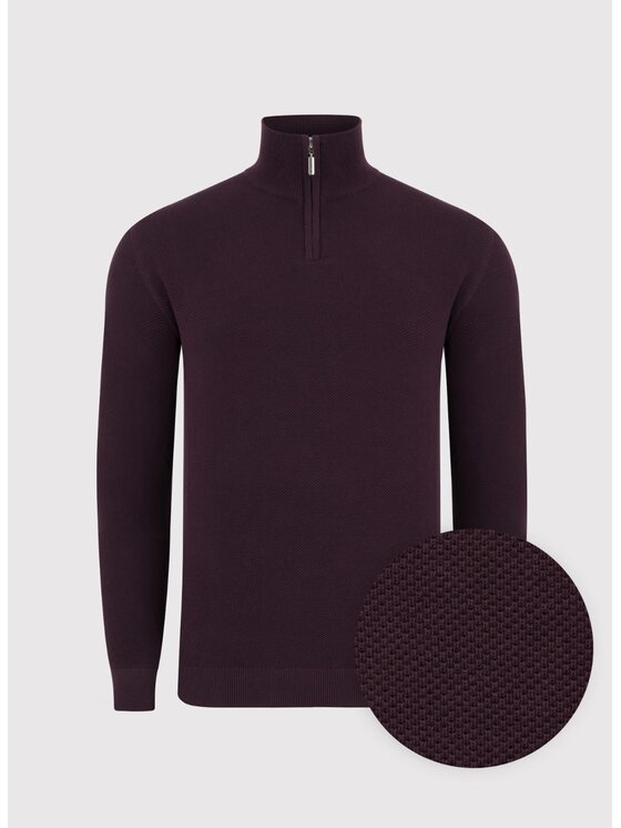 Sweter, rozmiar L, Bordowy, P24WF-2X-005
