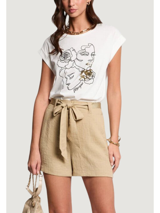 Morgan De Toi Morgan De Toi T-shirt 251-DBELA Bianco Casual Fit