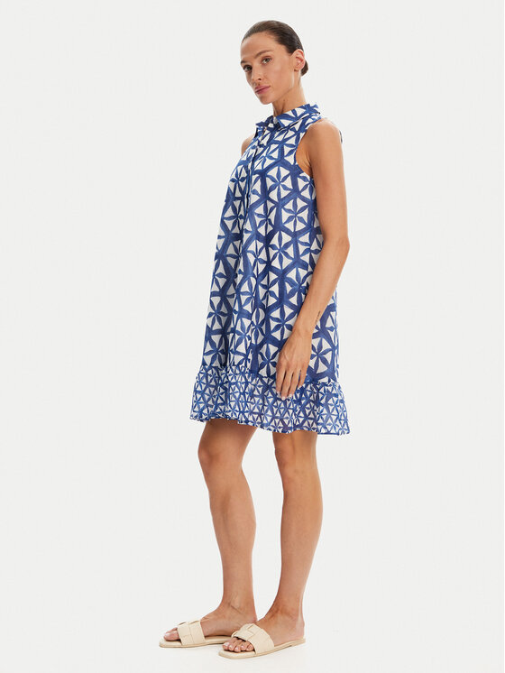 Iconique Iconique Vasarinė suknelė IC25-085 Mėlyna Regular Fit